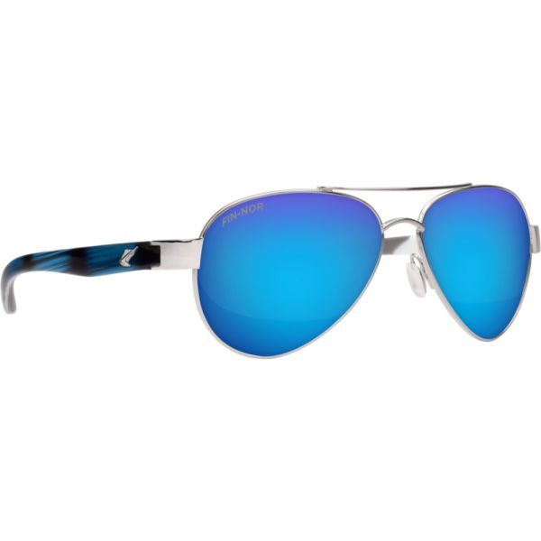 Fin-Nor Surf Candy Sunglasses - Black/Sky Blue Frame/Blue Mirror Glass