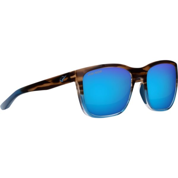 Fin-Nor Tilloo Sunglasses - Brown/Blue Fade Frame/Blue Mirror Poly