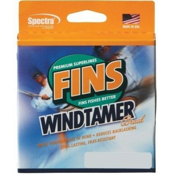 FINS Windtamer Braided Fishing Line - Green - 30lb - 500yds