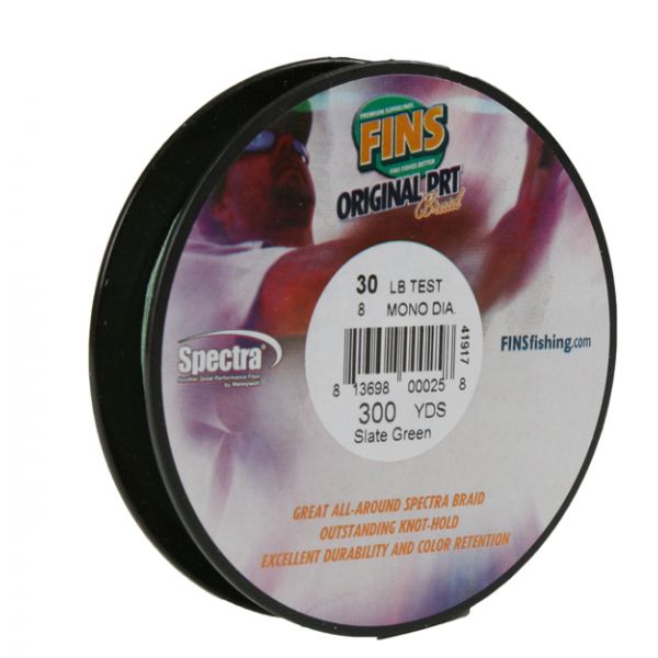 FINS Original PRT Braided Fishing Line 300yds Green - 30lb