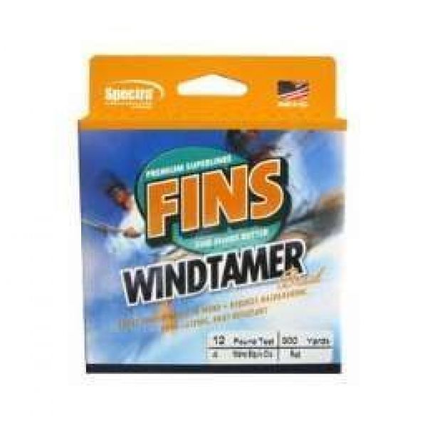 FINS Windtamer Braided Fishing Line 300yds Green 20lb