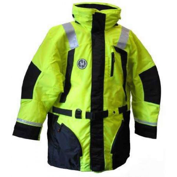 First Watch AC-1100-HV Flotation Coat Hi-Vis Yellow - Size Small