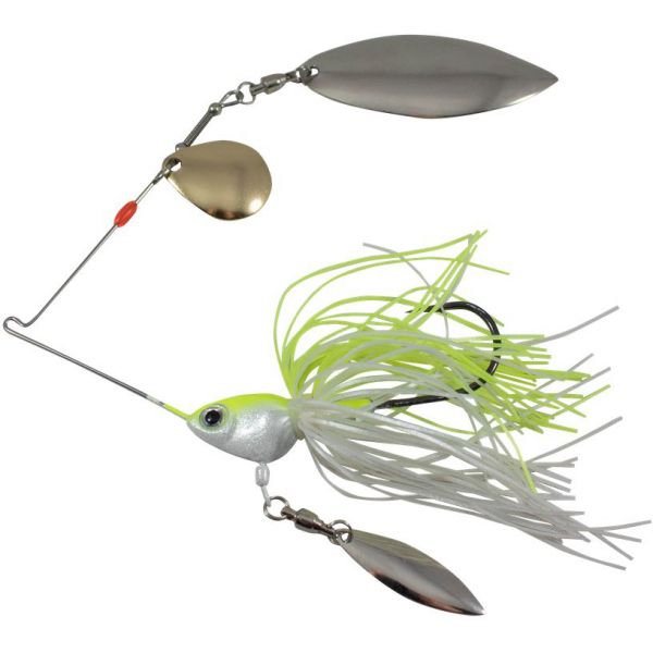 Fish Head Primal Spin - 1/4oz - Chartreuse/White