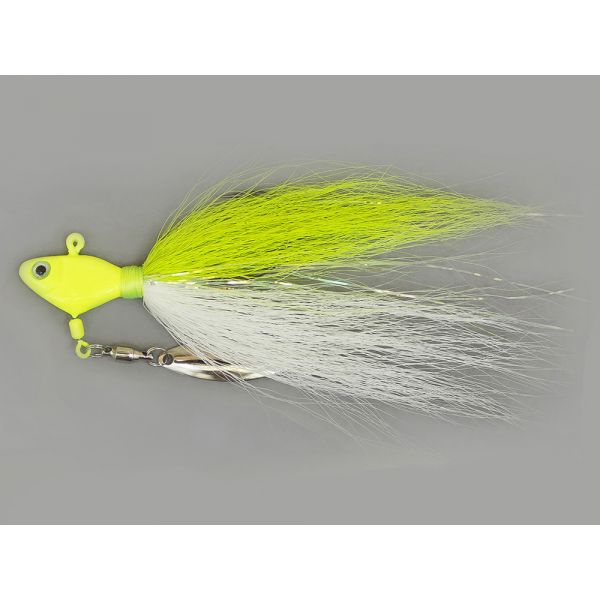 Fish Head Bucktail Spin - 3/8oz - Pearl White