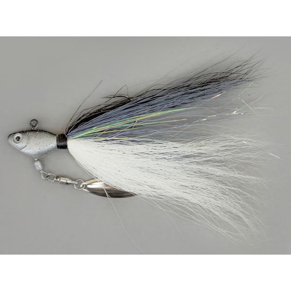 Fish Head Bucktail Spin - 3/8oz - Green Pumpkin