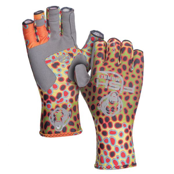 Fish Monkey Half Finger Guide Glove - Brown Trout