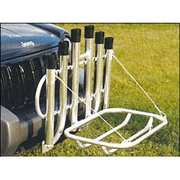 Fish-N-Mate 136 6-Holder Rod Rack w/Fold Down Cooler Bumper Mount