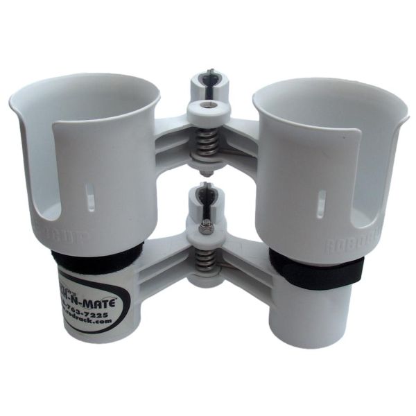 Fish-N-Mate 648 Double Cup Holder - White