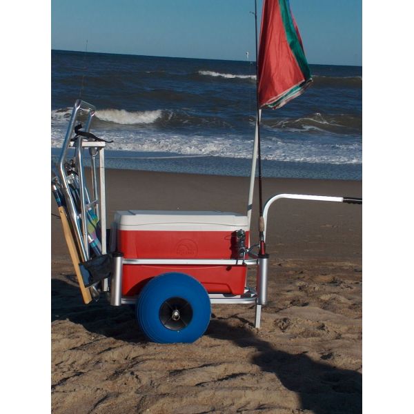 Fish-N-Mate 723 Beach Caddy with Blue Poly Wheels