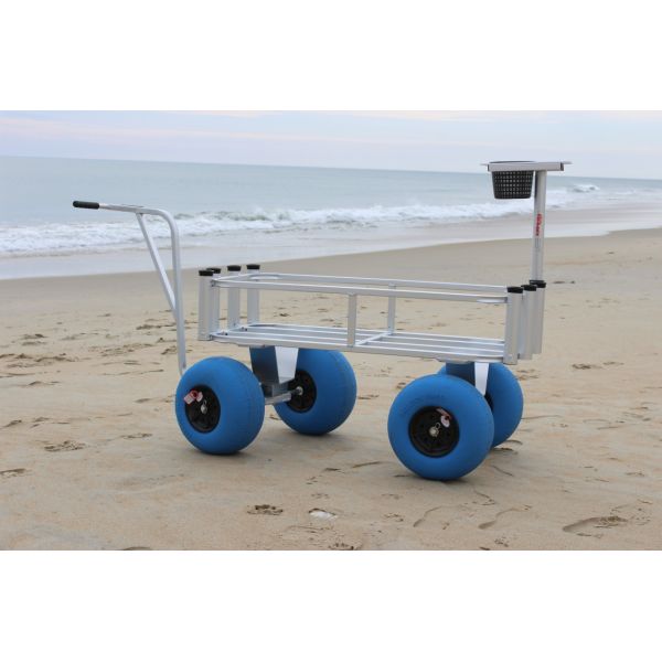 Fish-N-Mate 839 Four Wheel Beach and Pier Cart w/Poly Wheels