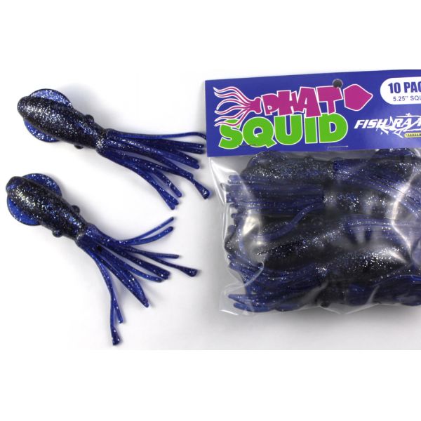 Fish Razr FR105 Phat Squid - 5.25 in. - Purple Sparkle - 10pk