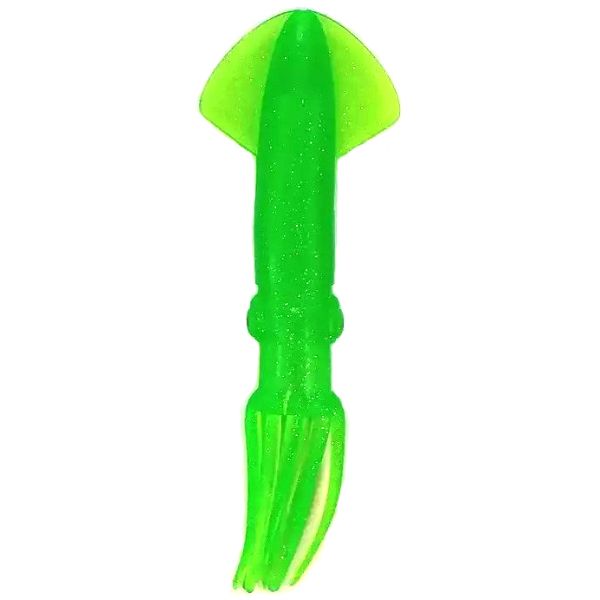 Fish Razr 9in Tournament Grade Squid - Green Sparkle