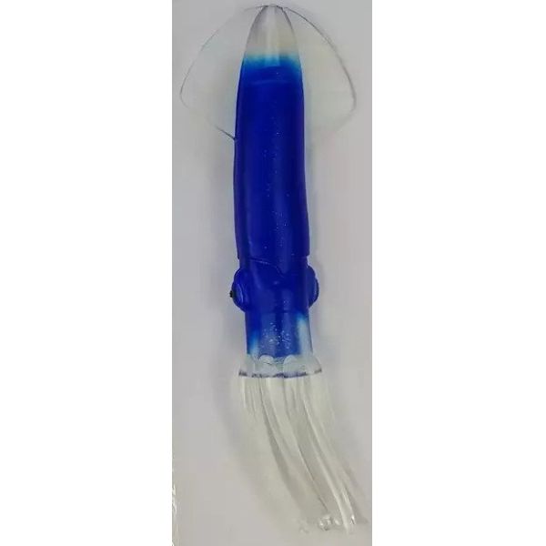 Fish Razr 9in Tournament Grade Squid - Blue/Clear