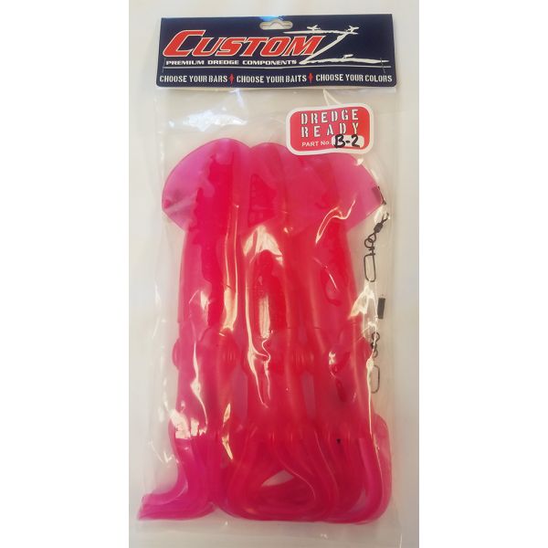 Fish Razr FR205 CustomZ Rigged 12 in. Squid 3pk - Pink