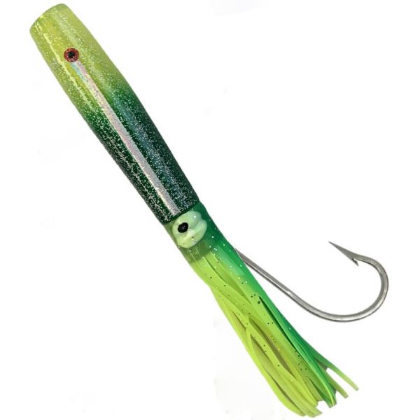 Fish Razr Daymaker Trolling Lure - 7in - Green - Rigged