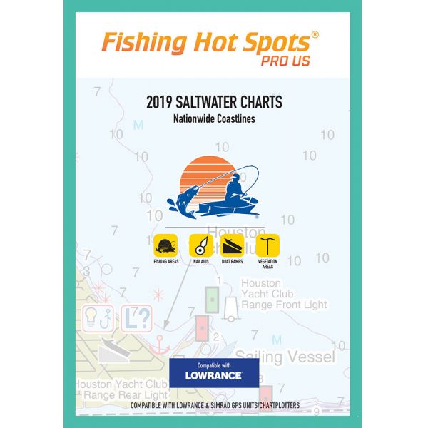 Fishing Hot Spots E189 Pro SW Digital Chart - 2019 Saltwater Charts