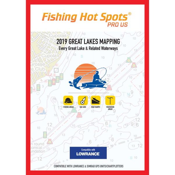 Fishing Hot Spots E229 Pro GL Digital Map - 2019 Great Lakes Mapping