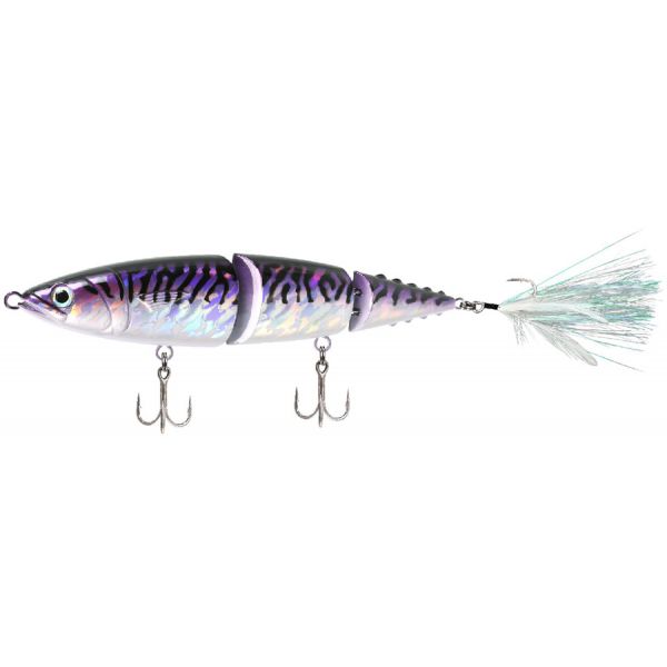 FishLab Mack Attack Hard Swimbait - 7in Fast Sinking - Purple Mackerel