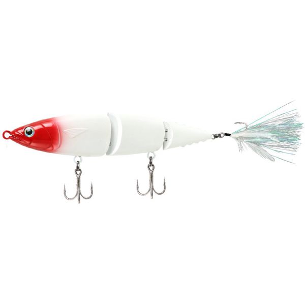 FishLab Mack Attack Hard Swimbait - 7in Fast Sinking - Red Head Mack