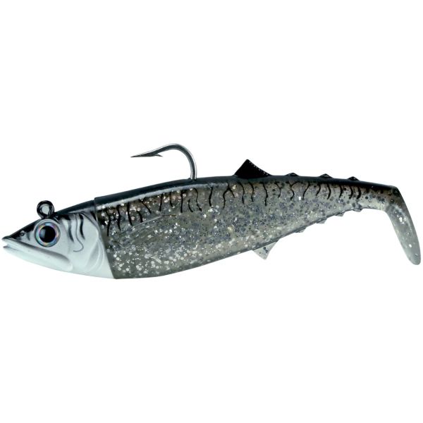 FishLab Mack Attack Soft Swimbait - 10in - Silver/Black Mackerel