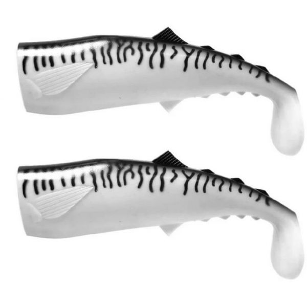 FishLab Mack Attack Replacement Bodies - 10in - Silver/Black Mackerel