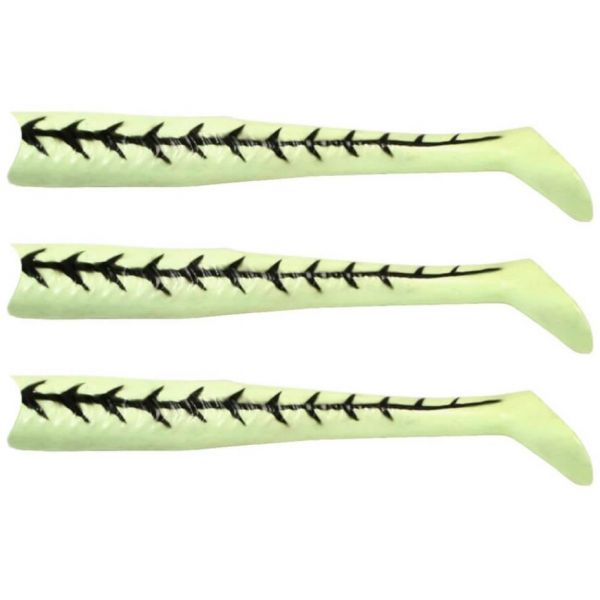 FishLab Mad Eel Replacement Tails - 7in - Green Glow