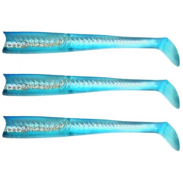 FishLab Mad Eel Replacement Tails - 7-1/2in - Blue Ice