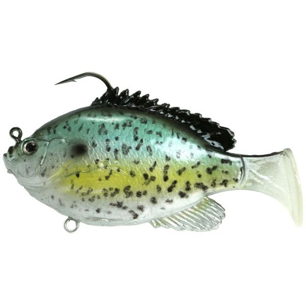 FishLab Bio Gill Rigged Soft Swimbait - 4in - Black Crappie