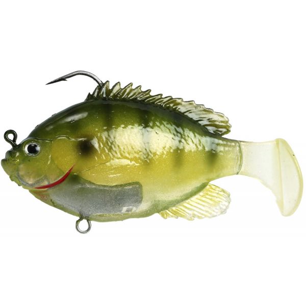 FishLab Bio Gill Rigged Soft Swimbait - 4in - Ghost Bluegill