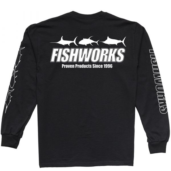 Fishworks 3 Fish Long Sleeve Shirt - Black 2XL