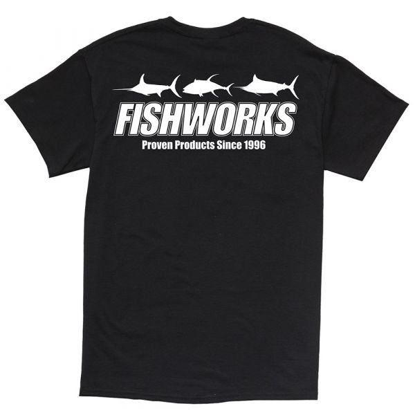 Fishworks 3 Fish Short Sleeve Shirt - Black 2XL