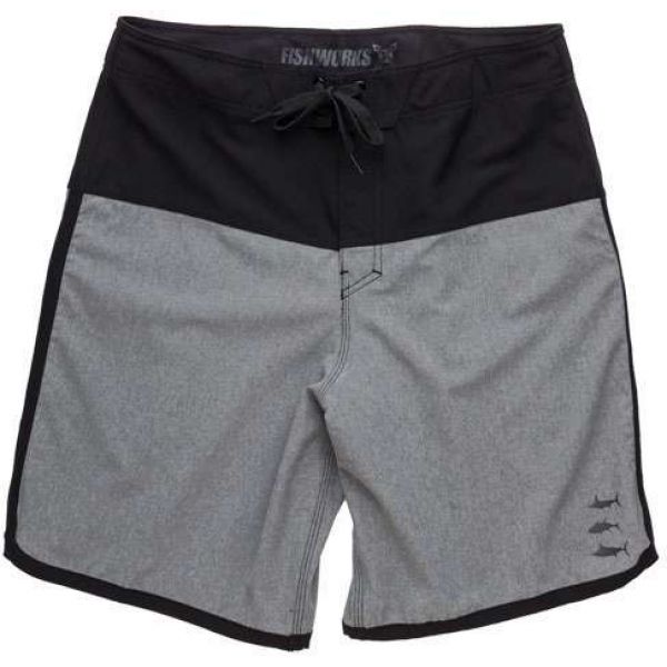 Fishworks Avalon Boardshorts - Black Heather - Size 38