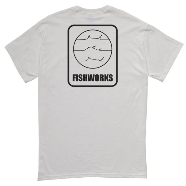 Fishworks Fine Lines Short Sleeve T-Shirt - White 2XL