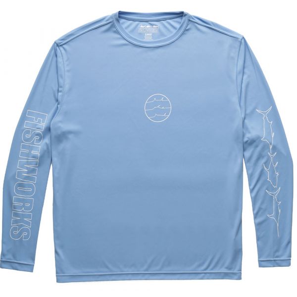 Fishworks Fine Lines Sunshirt - Blue Large