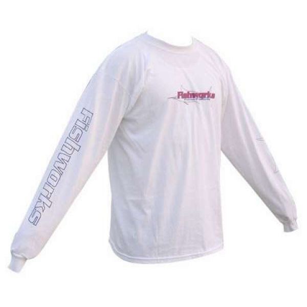 Fishworks TSL08 Marlin Outline Logo Long Sleeve White - L