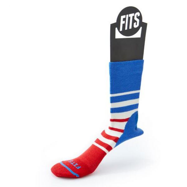 FITS Light Hiker Mini Crew Socks - Natural/Classic Blue 2XL