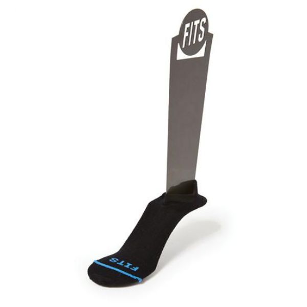 FITS Ultra Light Runner No Show Socks - Black M