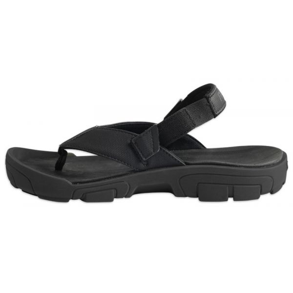 FlipRocks Flip Flop with Timberline Pads - Black - Sizes 10-11