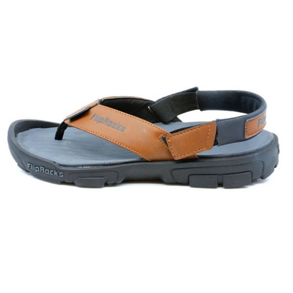 FlipRocks Flip Flop with Timberline Pads - Brown - Sizes 10-11