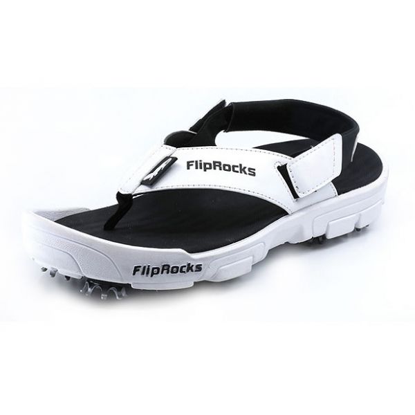 FlipRocks Flip Flop with Timberline Pads- White - Sizes 12-13