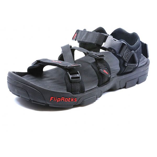 FlipRocks Sandal with Kayaker Pads - Black - Sizes 6-7