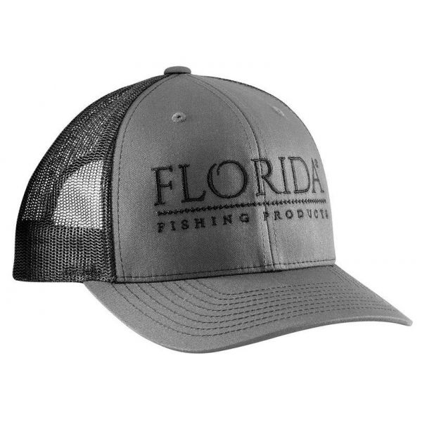 Florida Fishing Products Logo Trucker Hat - Charcoal/Black