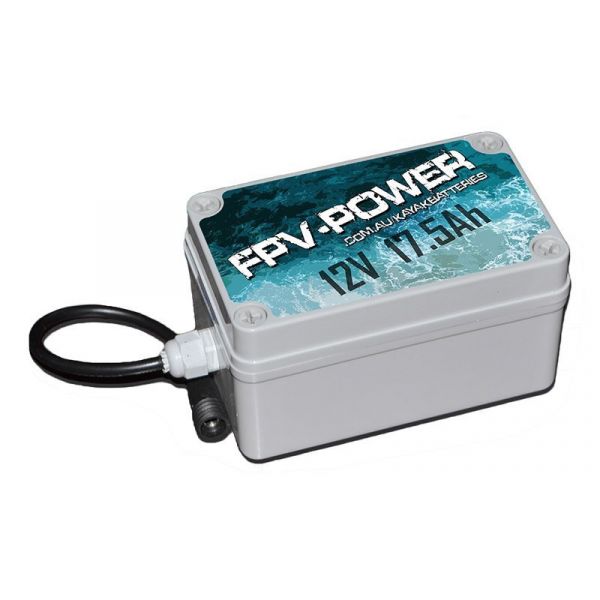 FPV-POWER Lithium 17.5 Ah Waterproof Kayak Battery & Charger