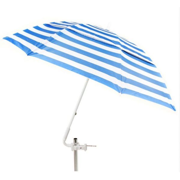 Frankford & Sons Solar Reflective Clamp Umbrella - Blue/White Stripe