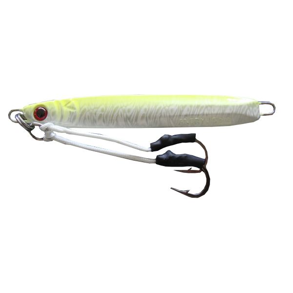 Frenzy Tackle Rigged 5oz Angry Jigs w/ Double Assist Hooks - Glow