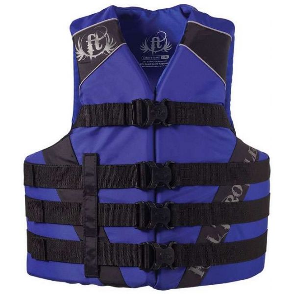 Full Throttle Adult Dual-Sized Nylon Water Sport Vest - Blue - S/M