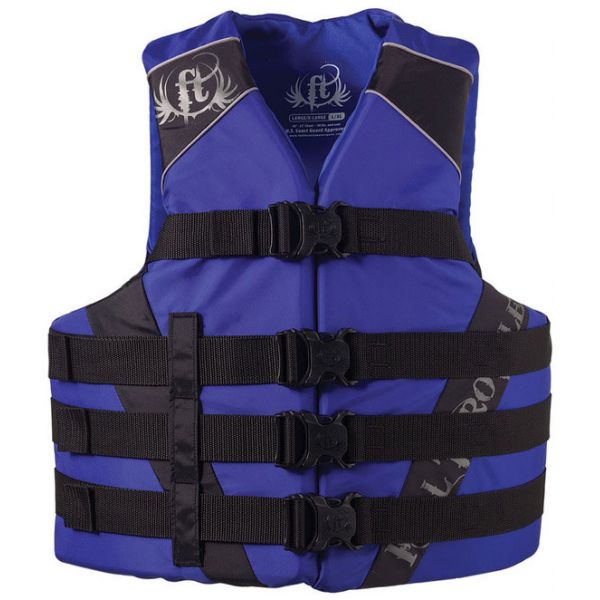 Full Throttle 1122 Adult Dual-Sized Nylon Water Sports Vest - Blue