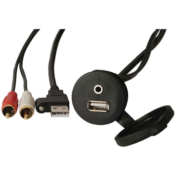 FUSION MS-CBUUSB3.5 Panel Mount USB & 3.5mm Headphone Jack