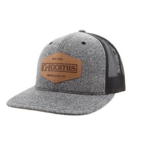 G Loomis Leather Patch Hat - Grey - TackleDirect