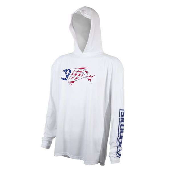 G Loomis Long Sleeve Hooded Tech Shirt - White - 2XL